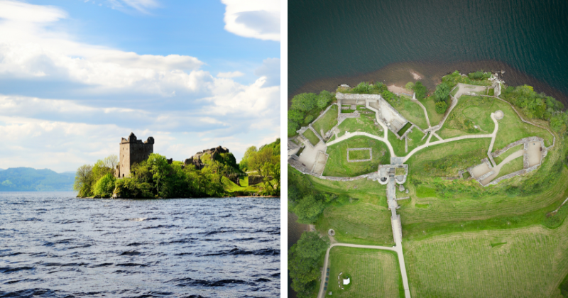 Castle ruins by a loch