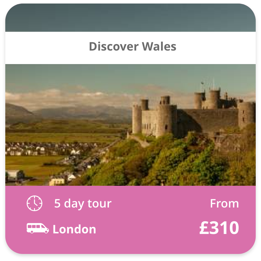 Discover Wales 5 day tour