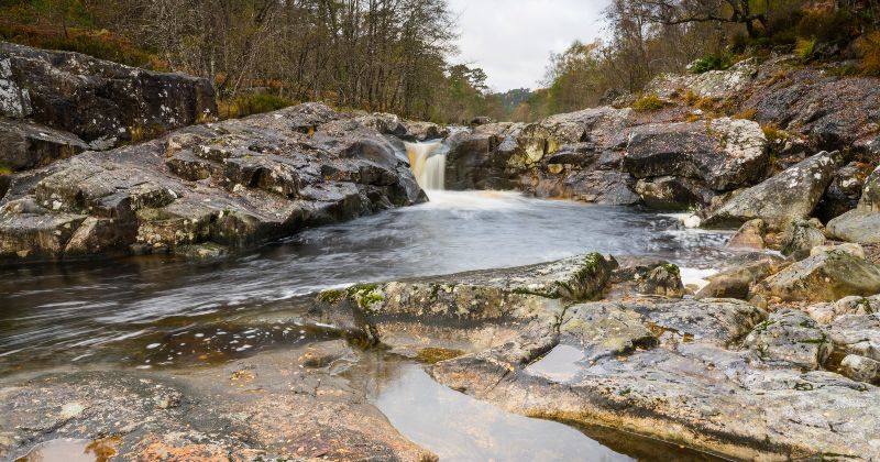 The top of a waterfall