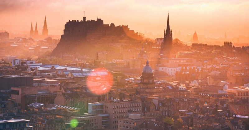 Sunset over Edinburgh