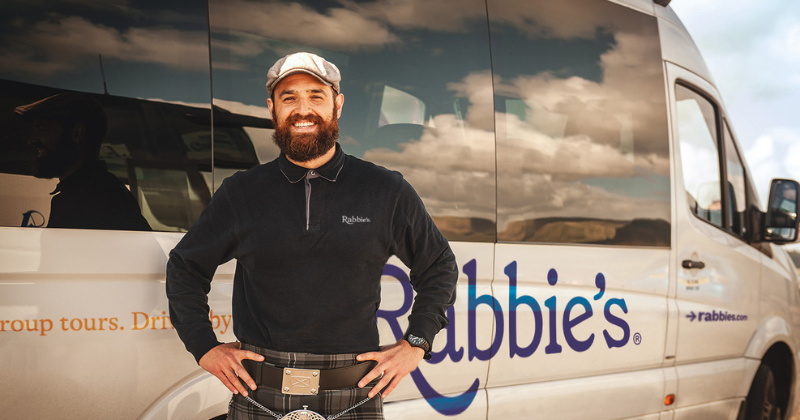 rabbies driver with rabbies bus