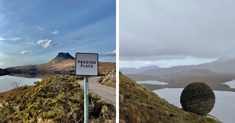 Beautiful views by a winding road