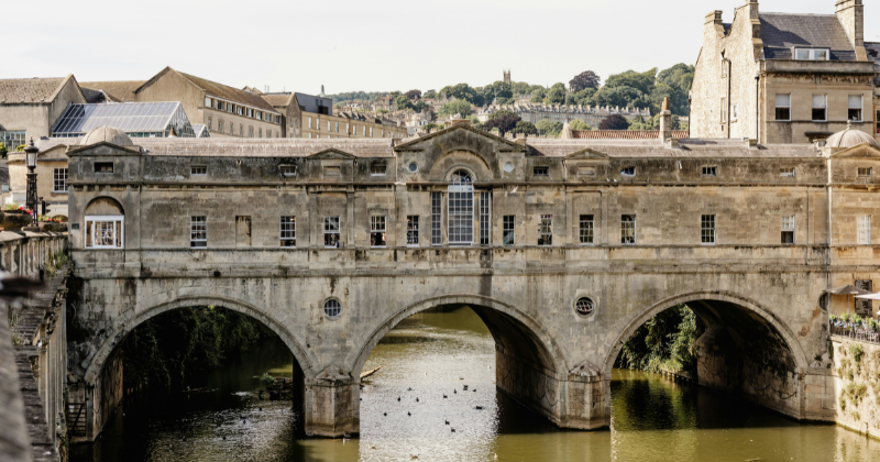 A bridge over a river in the city of Bath