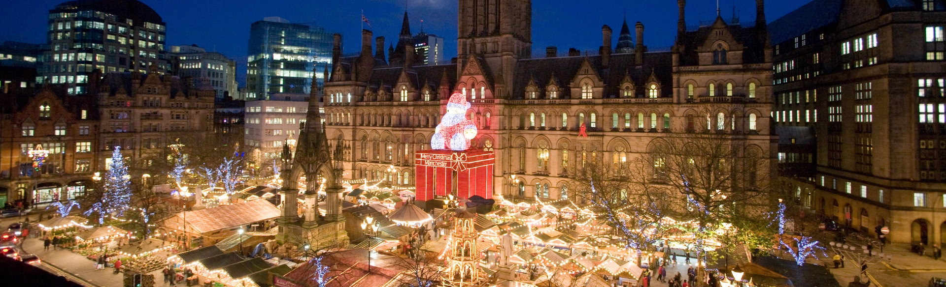 View over Manchester Christmas Markets