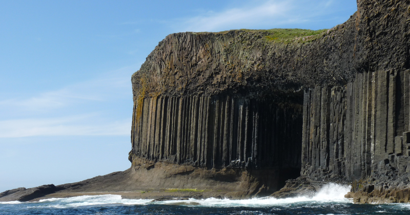 Volcanic caves in the ocean