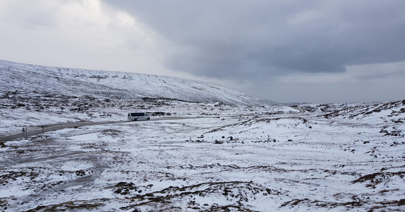 a landscape covered in snow