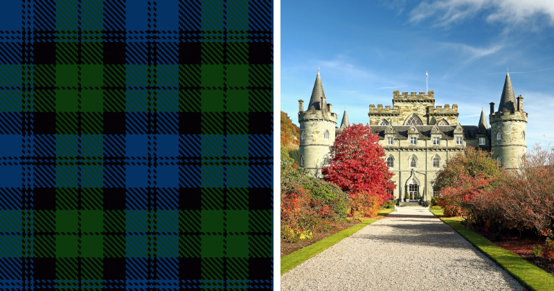 tartan and a castle