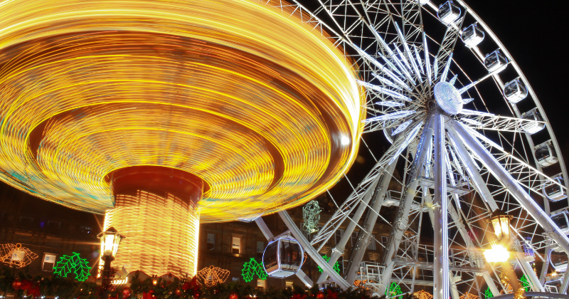 Glasgow christmas market ferris wheel