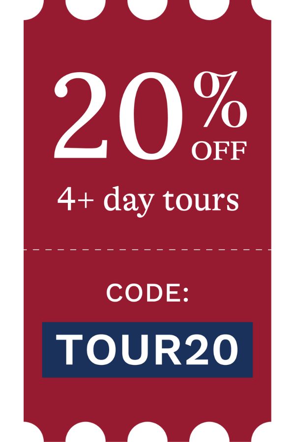 20% off 4+ day tours with code TOUR20