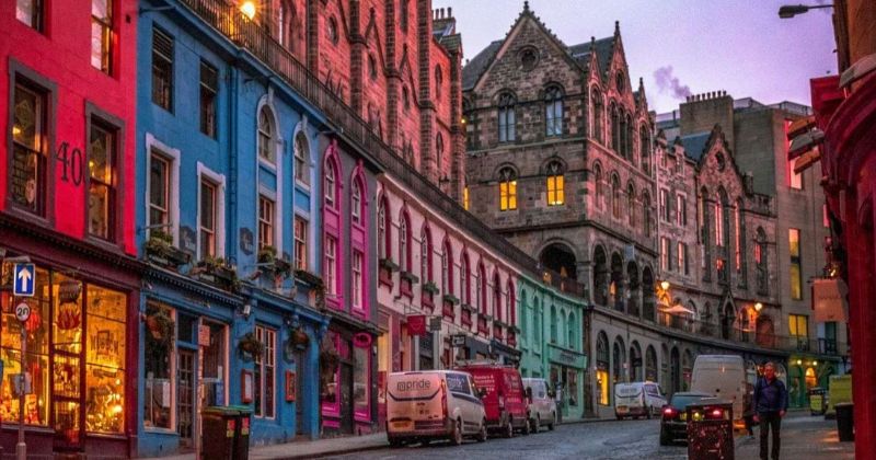 Edinburgh street landscape